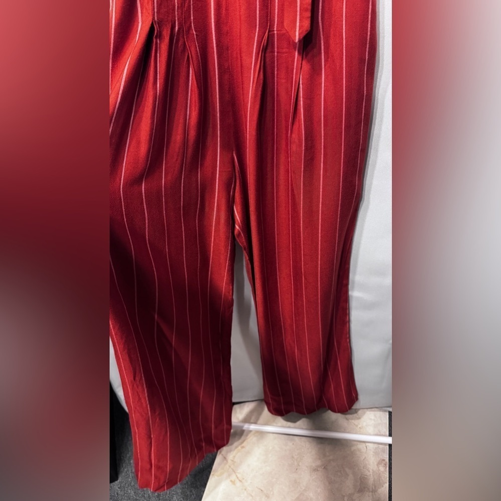 Three Floor Rent the Runway Stripe one shoulder Margaux jumpsuit Sz 6 $360 - Picture 7 of 13